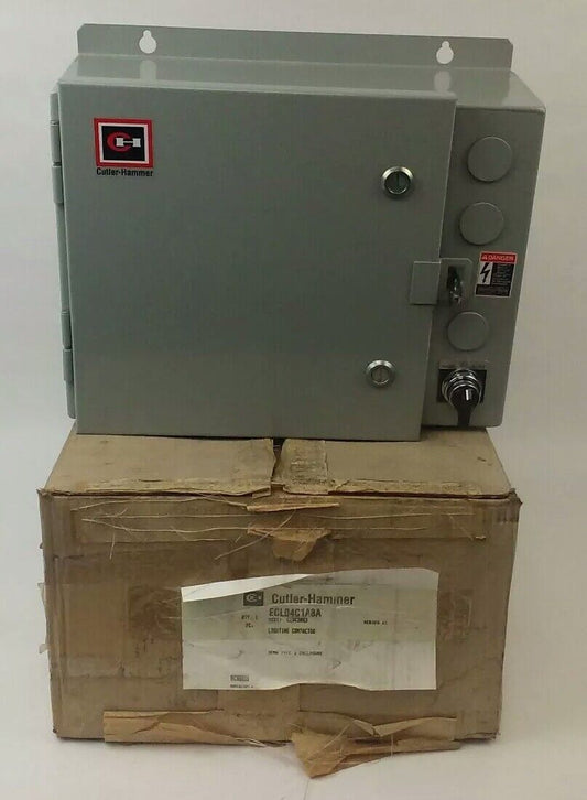 CUTLER HAMMER ECL04C1A8A SERIES A1 LIGHTING CONTACTOR TYPE 1 ENCL A202K1DAM