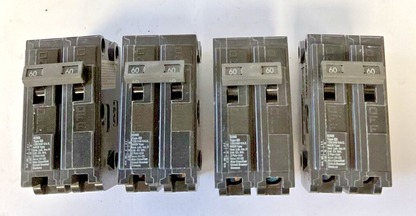 SIEMENS D260 CIRCUIT BREAKER 120/240VAC 60A 2POLE HACR TYPE***LOTOF4***