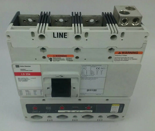 CUTLER HAMMER LD4600V CIRCUIT BREAKER 600A 600VAC 250VDC 3P LT4600TV TRIP UNIT