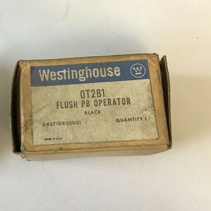 WESTINGHOUSE OT2B1 FLUSH PUSH BUTTON OPERATOR BLACK ***LOTOF3***