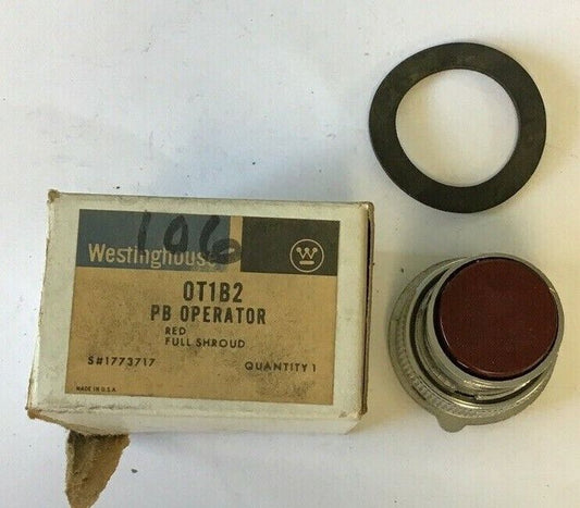 WESTINGHOUSE OTIB2 PUSHBUTTON OPERATOR RED FULL SHROUD