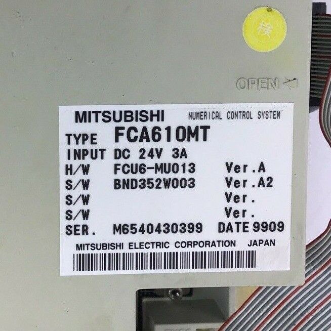 MITSUBISHI FCA610MT NUMERIC CONTROL SYSTEM 24V 3A