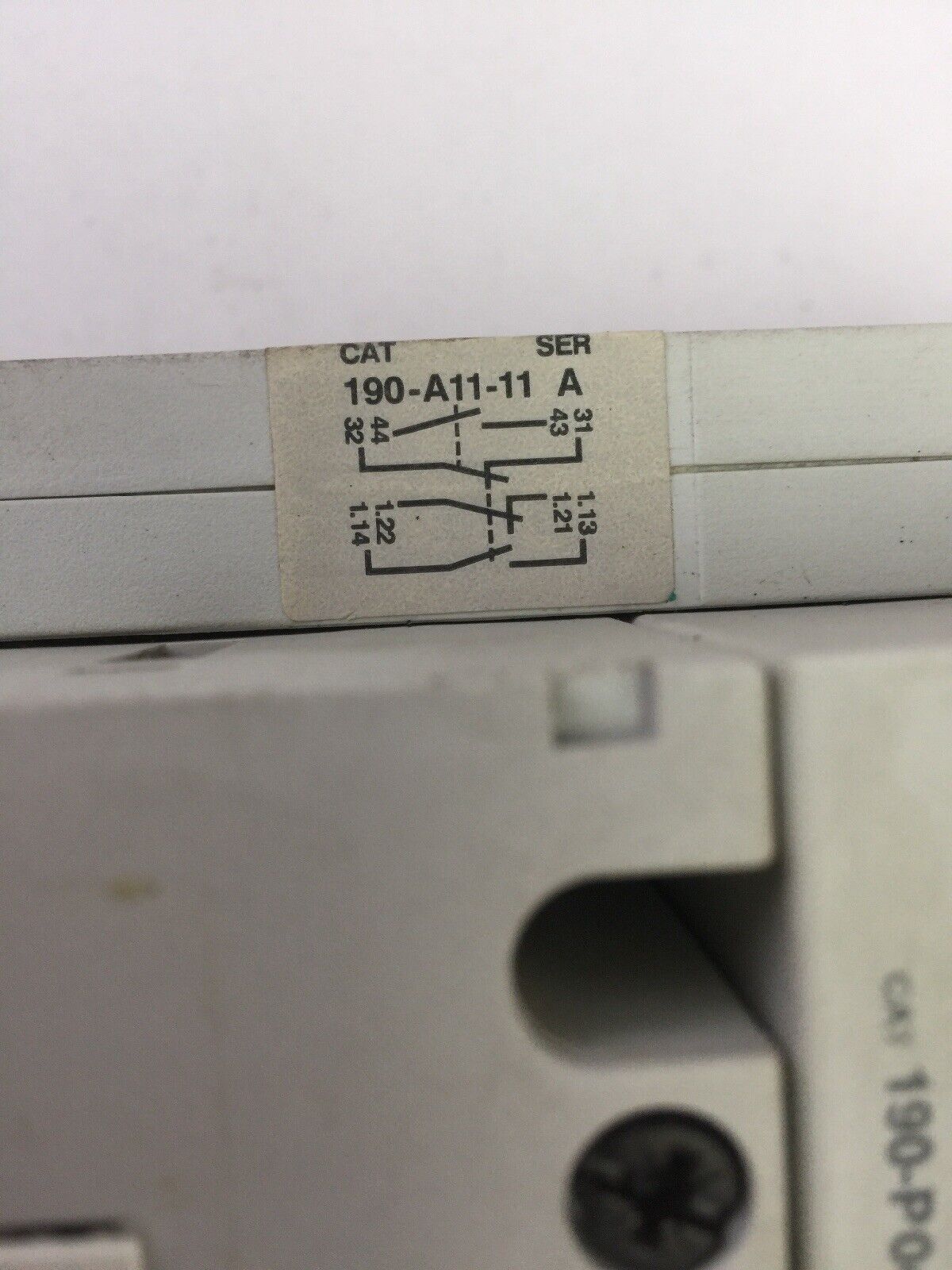 ALLEN BRADLEY MOTOR STARTER 190-P040 SER A 190-MN SER A 190-A40 SER B COIL 120V