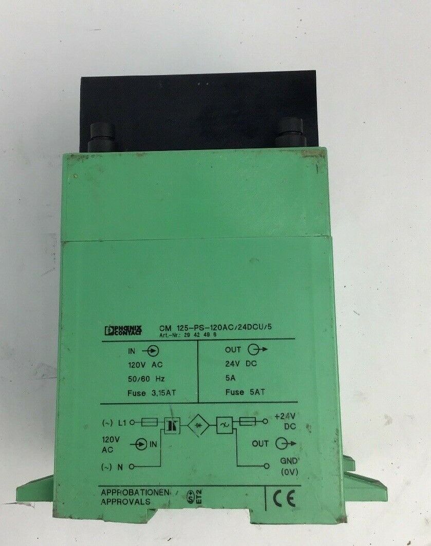 PHOENIX CONTACT CM 125-PS-120AC/24DCU/5 POWER SUPPLY