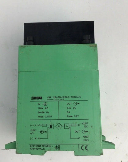 PHOENIX CONTACT CM 125-PS-120AC/24DCU/5 POWER SUPPLY
