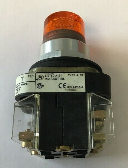 ALLEN BRADLEY 800T-QA24 ORANGE PUSH BUTTON SER T 24V AC/DC