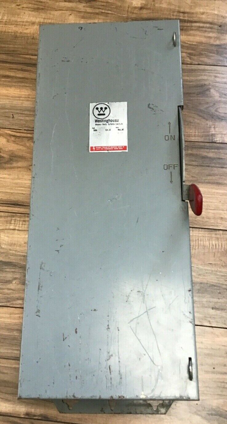 WESTINGHOUSE HUN323 SAFETY SWITCH 100A 240VAC TYPE1 ENCLOSURE-INDOOR