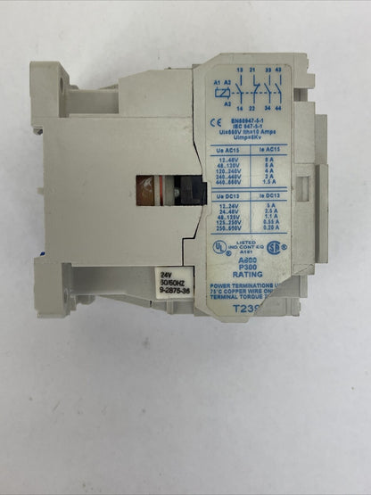 CUTLER HAMMER D15CR31TB FREEDOM SERIES MULTIPOLE RELAY 600V 4POLE COIL 24V 50/60