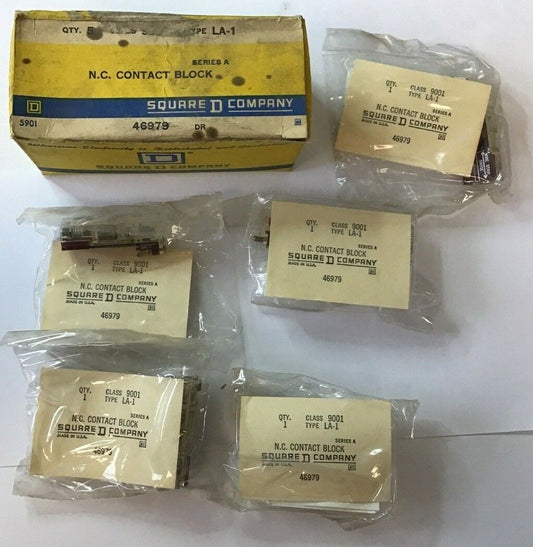 SQUARE D 9001 LA-1 N.C. CONTACT BLOCK SERIES A BOX OF 5