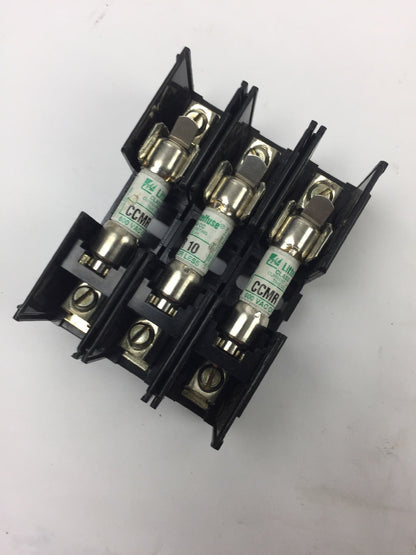 LITTELFUSE L60030C3C FUSE HOLDER WITH 3 CCMR 10 AMP FUSES