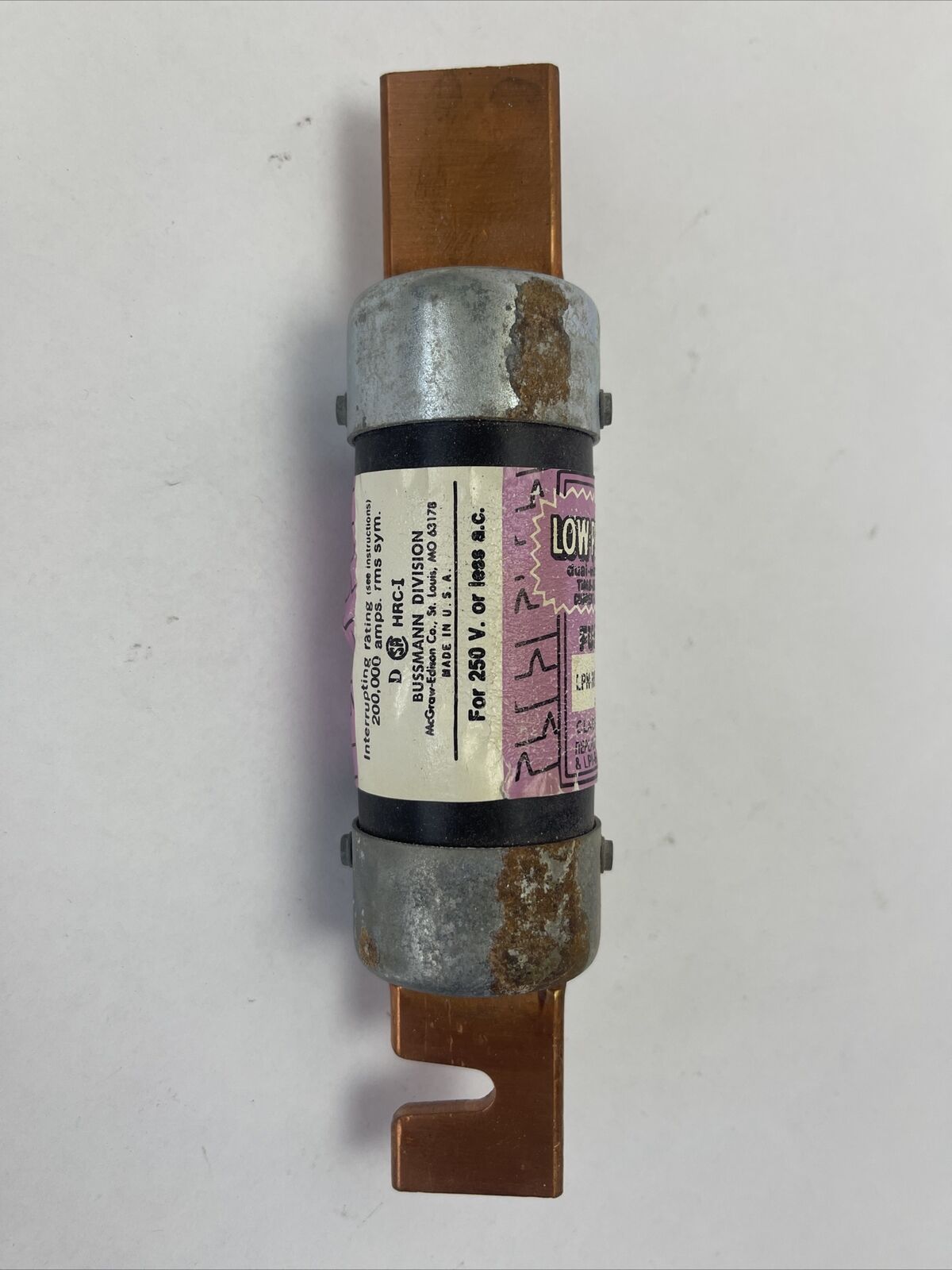 BUSS LPN-RK-150 LOW-PEAK DUAL ELEMENT TIME DELAY FUSE 250VAC 150AMP CURRENT