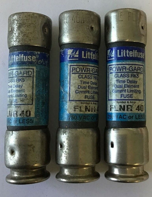 LITTELFUSE FLNR40 POWR-GARD CLASS RK5 250VAC 125VDC TIME DELAY ***LOTOF3***