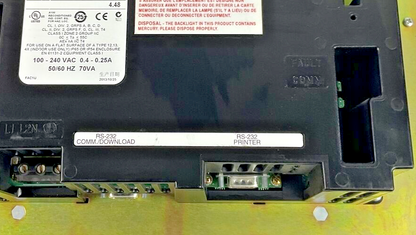 ALLEN BRADLEY 2711-T10C9X SER.C PANELVIEW 240VAC FRN 4.48 0.4-0.25A