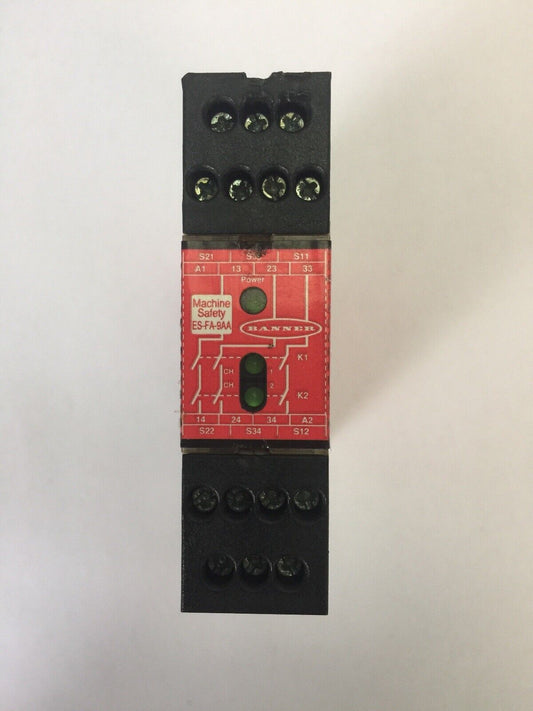 BANNER ES-FA-A99 MACHINE SAFETY RELAY 24V AC/DC 250mA