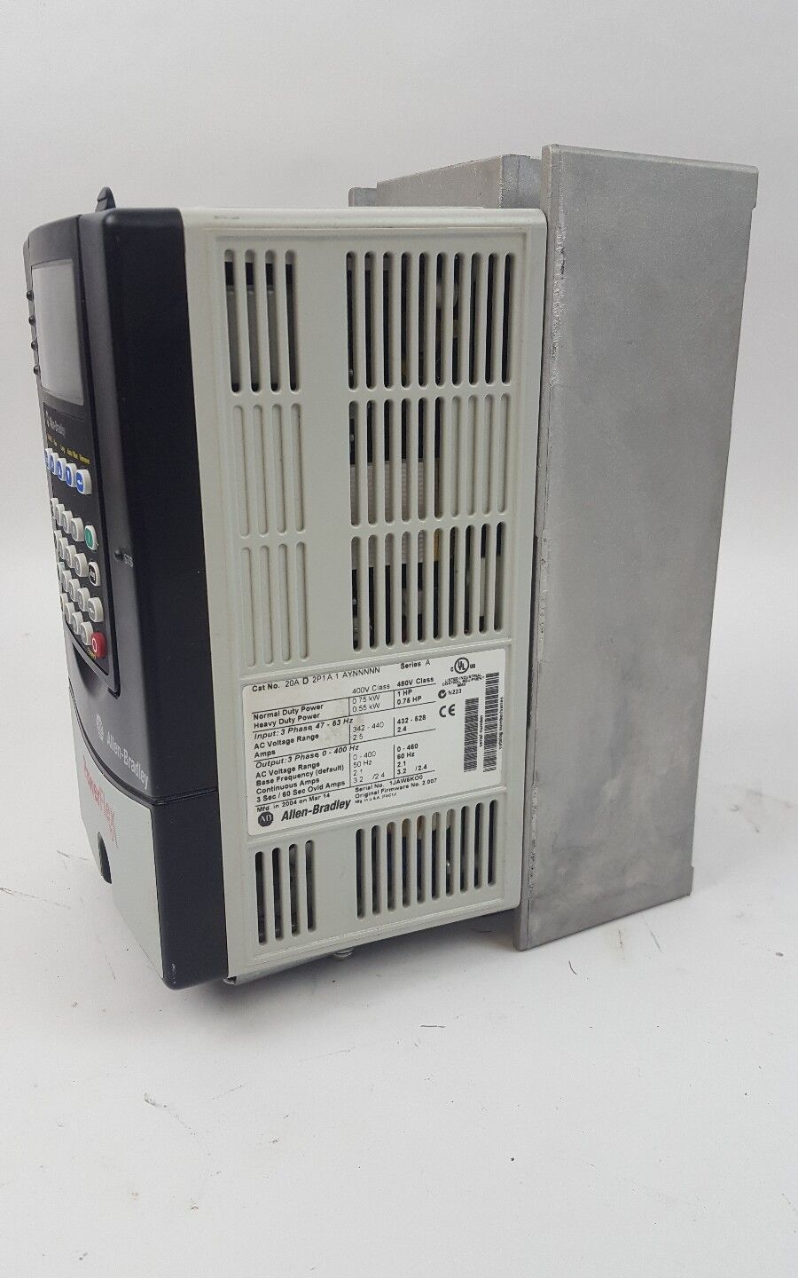 Allen-Bradley 20A D 2P1A 1 AYNNNNN 1HP Ser A Powerflex Drive
