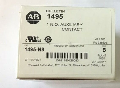 ALLEN BRADLEY 1495-N8 AUXILIARY CONTACT SER.B  1 N.O.