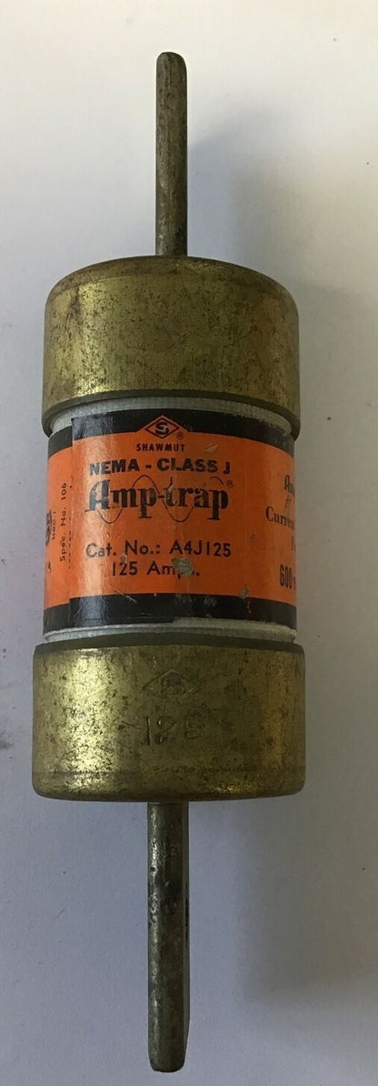 SHAWMUT A4J125 CURRENT LIMITING FUSE 600VAC 125A CLASS J ***LOTOF2***
