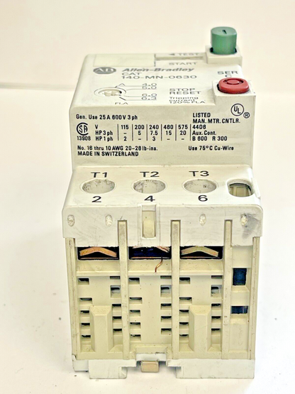 ALLEN BRADLEY - 140-MN-0630 SER. C - MANUAL MOTOR STARTER