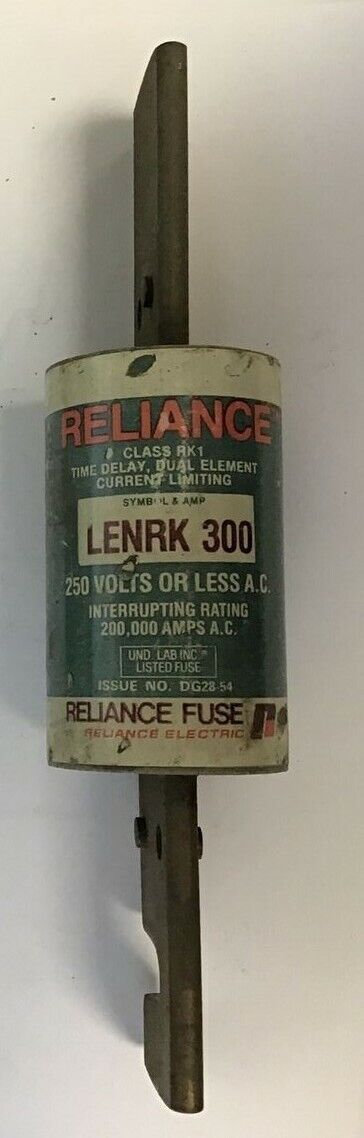 RELIANCE LENRK 300 TIME DELAY 250VAC 300AMP CLASS RK1