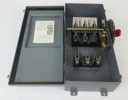 WESTINGHOUSE JHU361- JHFN361 FUSIBLE SAFETY SWITCH , 3PH, 30A, 600V,20HP,NEMA 12