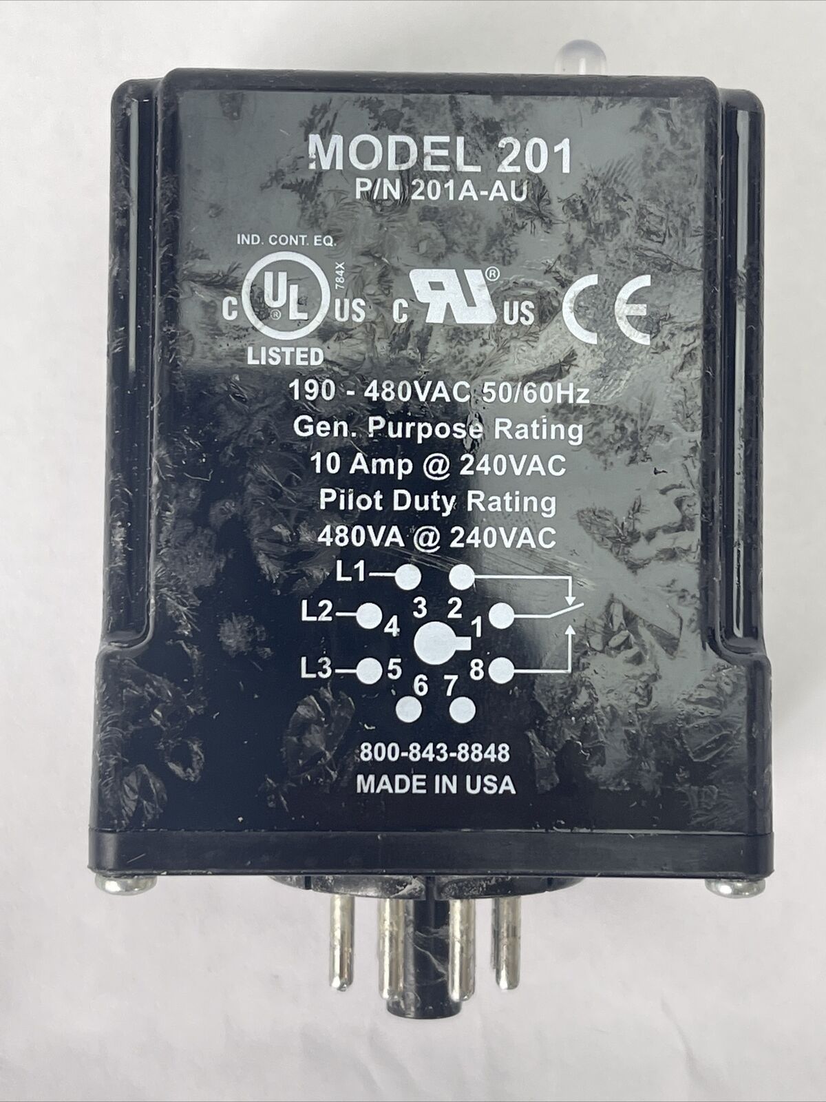 SYMCOM 201A-AU VOLTAGE MONITOR RELAY 190-480VAC 50/60HZ 10A@240VAC 480va@240VAC