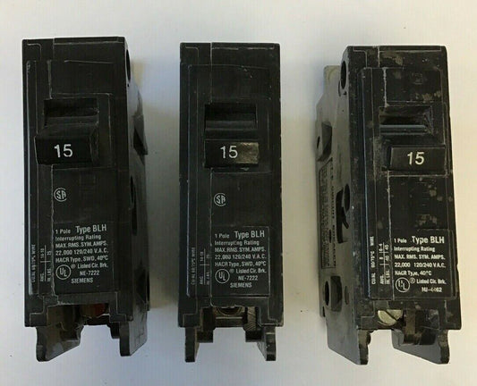 SIEMENS BLH115 15AMP 120/240VAC 1POLE ***LOTOF3***