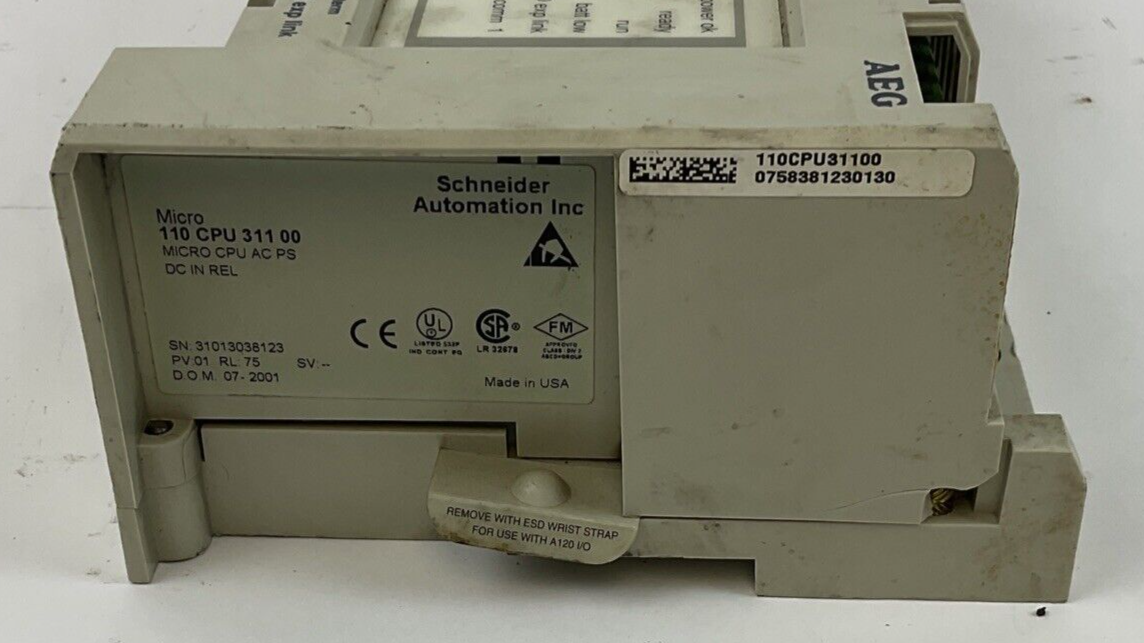 SCHNEIDER AUTOMATION MICRO 110 CPU 311 00 MODICON CPU CONTROLLER