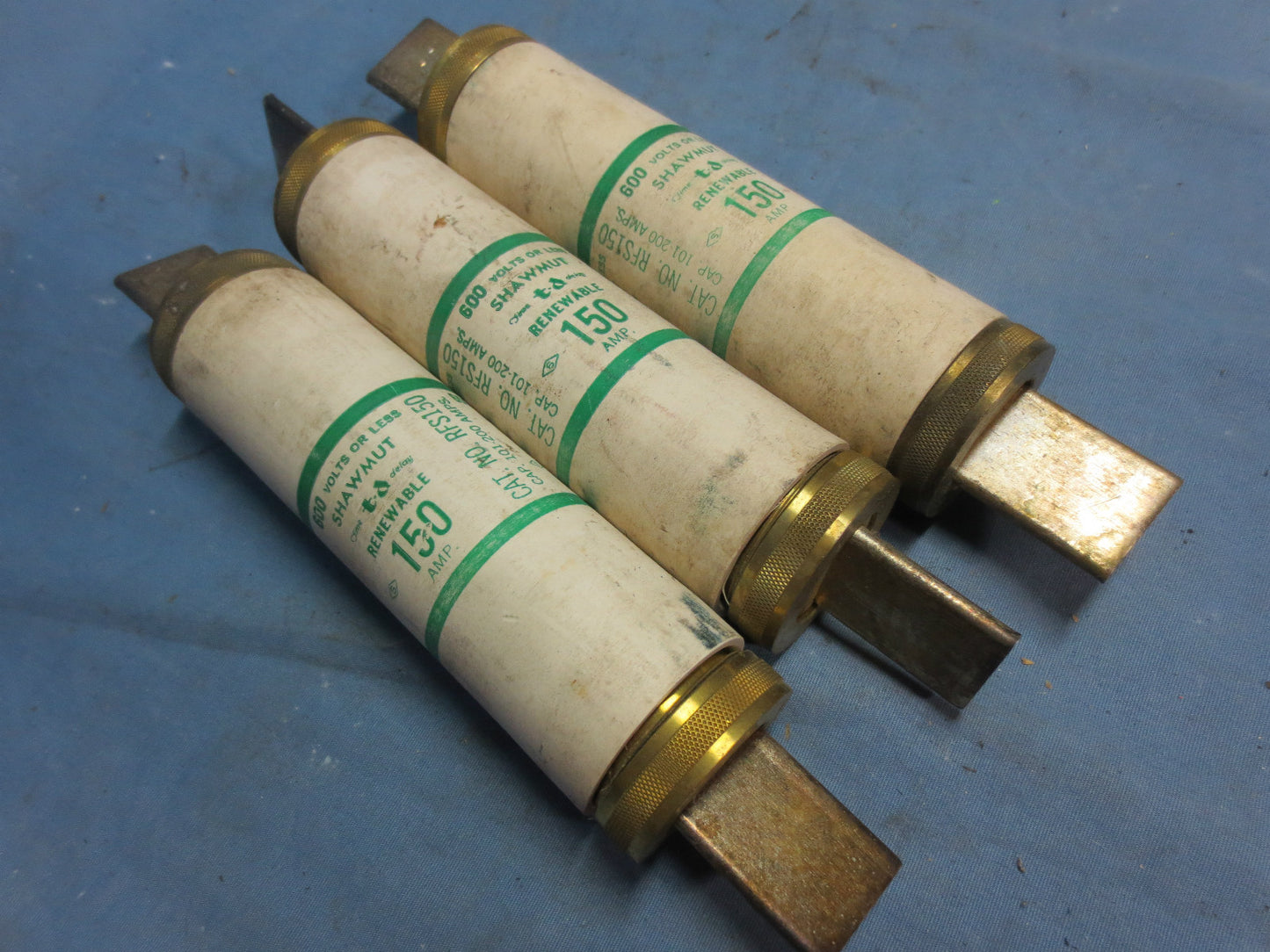 SHAWMUT RFS150 TIME-DELAY RENEWABLE FUSE, 150A, 600V - LOT of 3 NEW SURPLUS???
