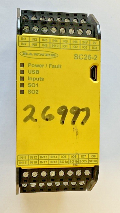 BANNER SC26-2 BASE CONTROL MODULE 24VDC CAT.4