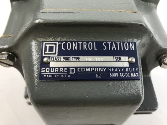 Square D Company 9001 GW-104 Control Station Heavy Duty 600 V AC DC Max