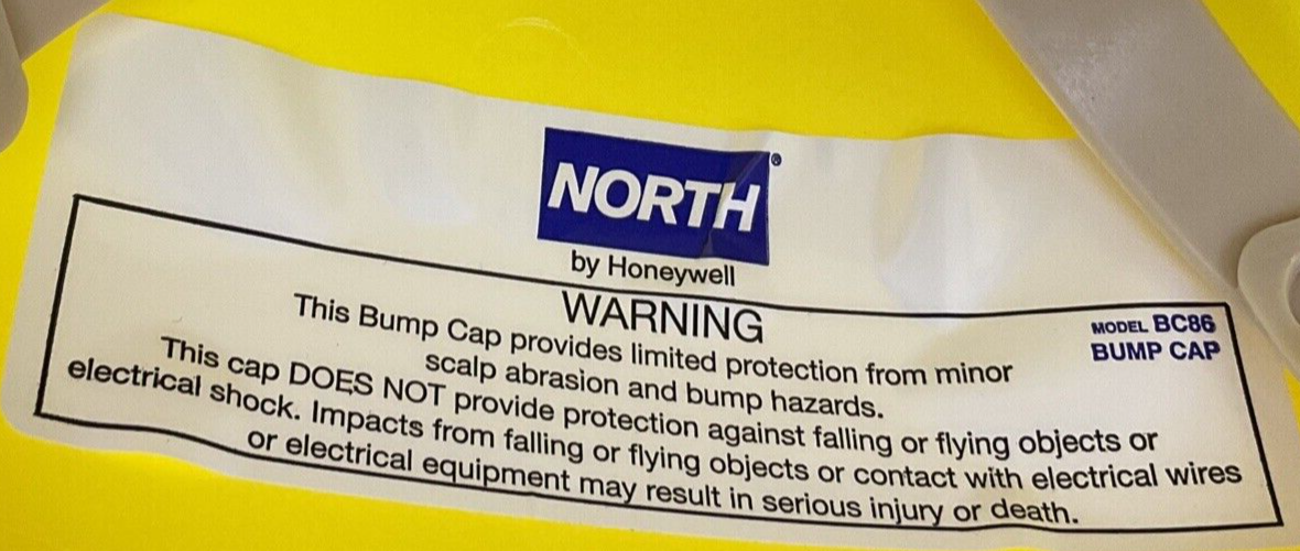 NORTH BUMP CAP BC86 YELLOW ***LOTOF12***