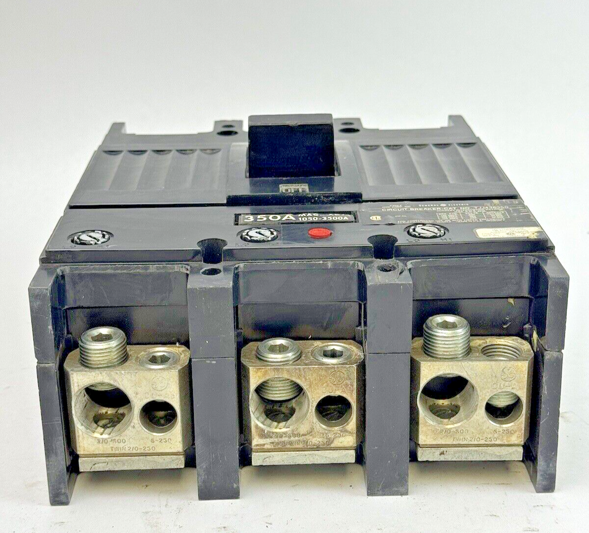 GE - TJJ436350 - CIRCUIT BREAKER W/ 350 A TRIP - 3 POLE/ 600 VAC/ 350 A