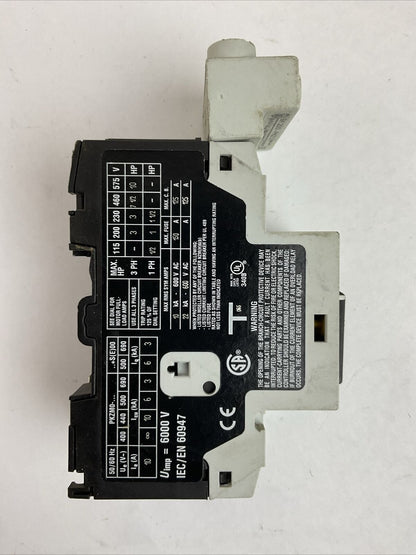 MOELLER PKZM0-10 MOTOR CIRCUIT BREAKER BK25/3-PKZ0 TERMINAL ADAPTER