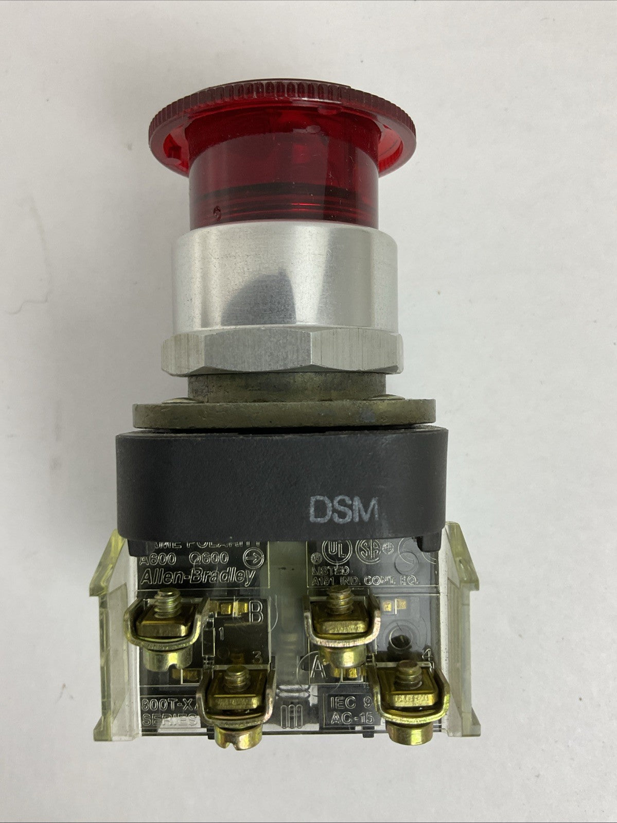 ALLEN BRADLEY 800T-PB16 SER T TYPE 4, 13 120V 50/60HZ PUSH BUTTON