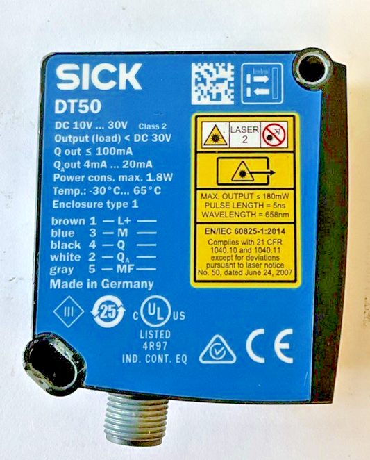 SICK DT50 DISTANCE SENSOR 30VDC 1.8W DT50-P1113