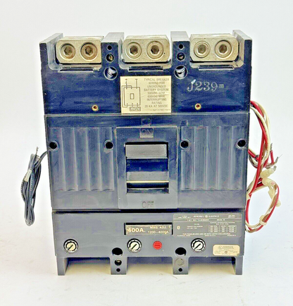 GE - TJJ436400 - CIRCUIT BREAKER W/ 400A TRIP, AUX, SHUNT - 400A, 600VAC, 3 POLE