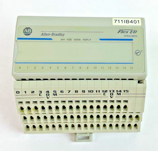 ALLEN BRADLEY 1794-IB16 SINK SER.A REV.A01 FWR BLNK 1794-TB3S TERM. BLOCK  SER.A