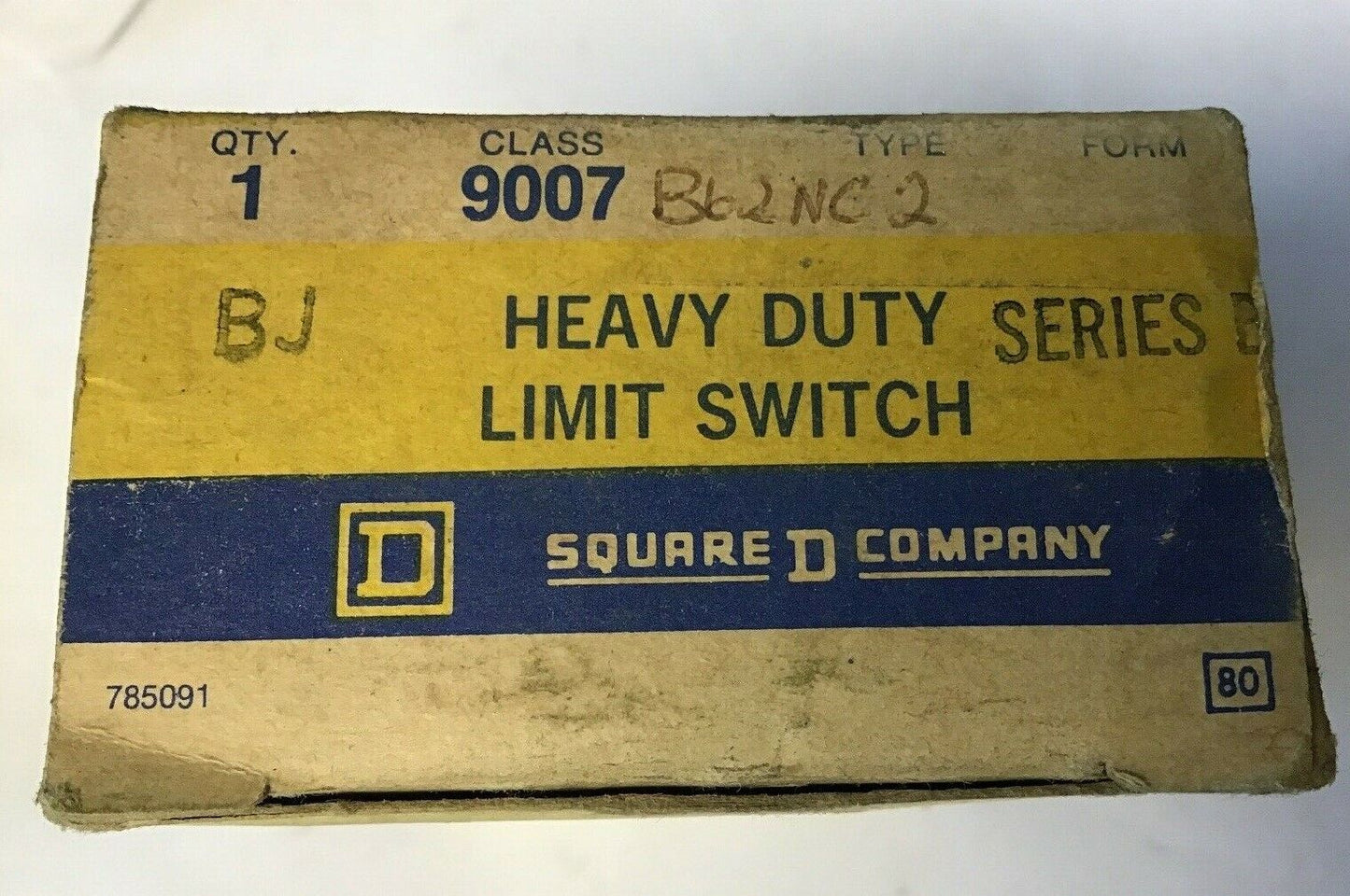 SQUARE D CLASS 9007 B62NC2 SER.B LIMIT SWITCH