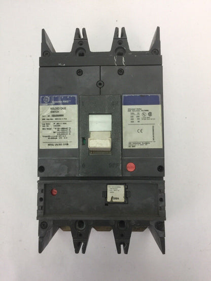 GE SGDA36AN0600 CIRCUIT BREAKER 600VAC 600A 3P SPECTRA RMS SGDA36A00060 TRIP