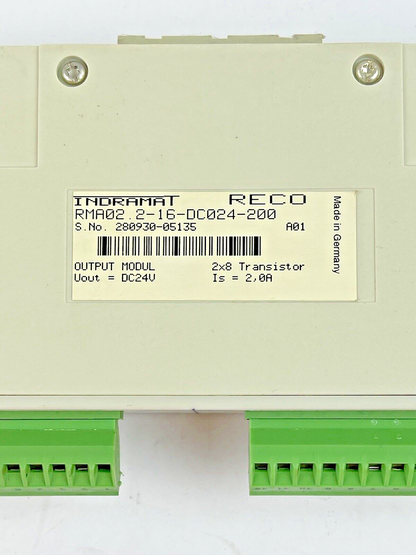 INDRAMAT - REXROTH - RMA02.2-16-DC024-200 - OUTPUT MODULE -2X8 TRANSISTOR