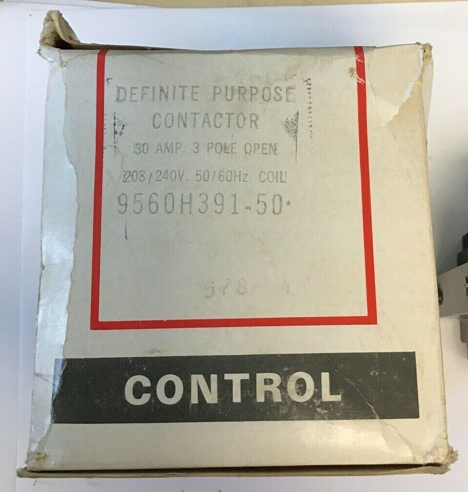 CUTLER HAMMER DEFINITE PURPOSE CONTACTOR 9560H391B 30A 208/240C 50/60CY