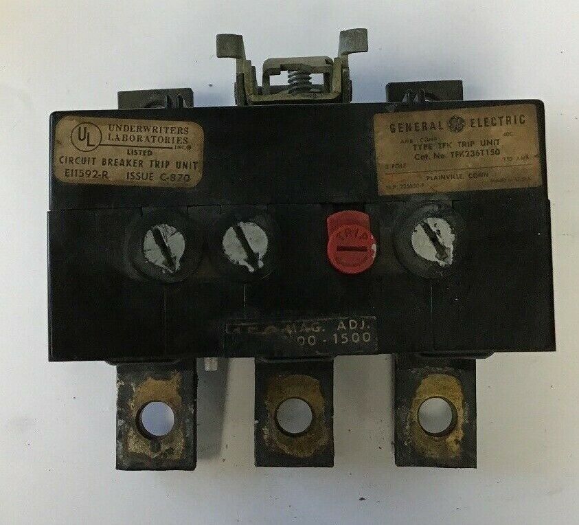 GE TFK236T150 150AMP TYPE TFK 3POLE TRIP UNIT