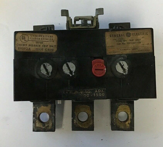 GE TFK236T150 150AMP TYPE TFK 3POLE TRIP UNIT