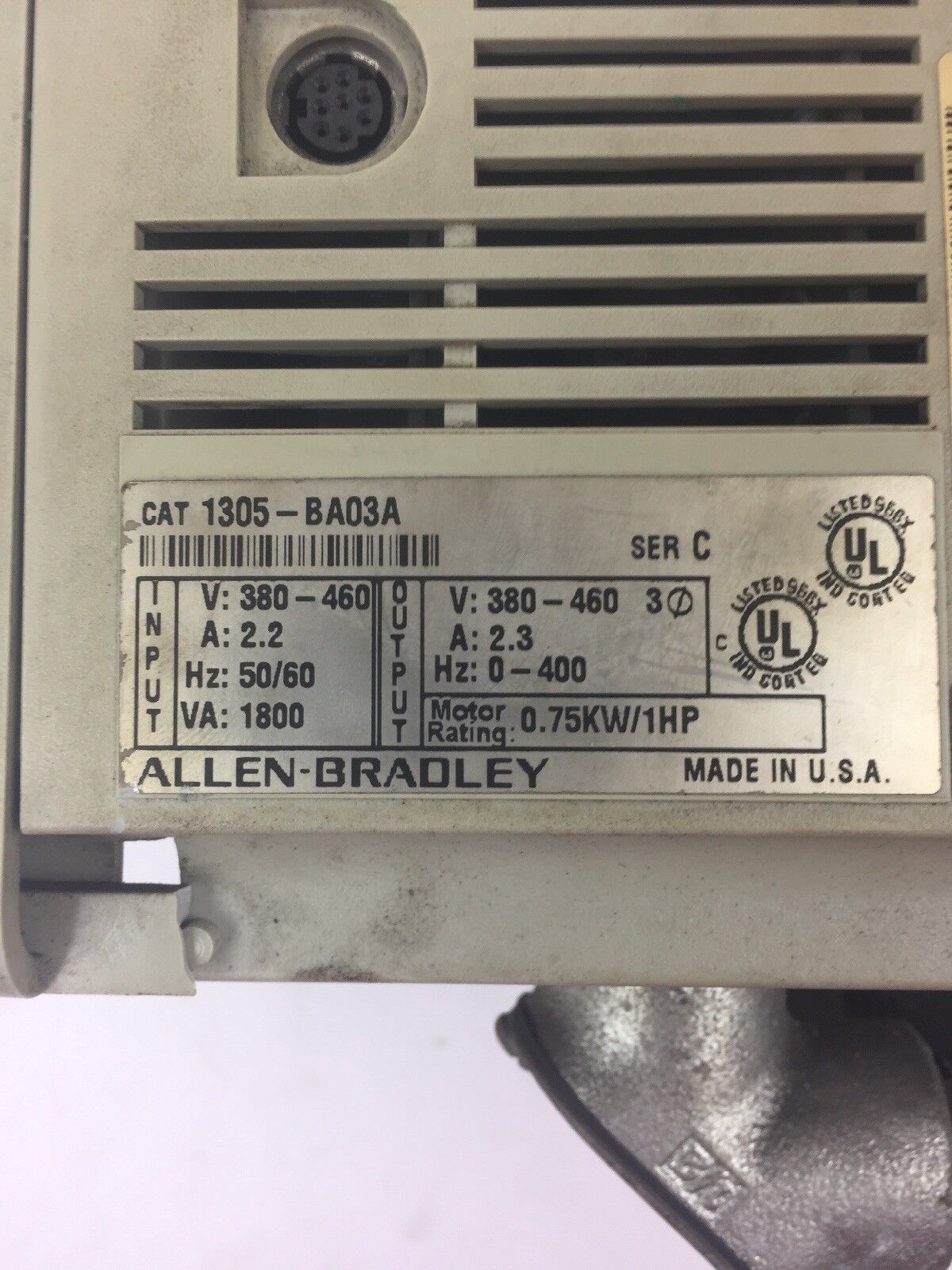 ALLEN BRADLEY 1305-BA03A MOTOR DRIVE 460V SER C