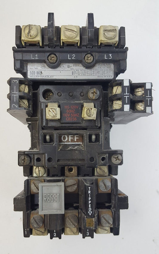 Allen Bradley 509-B0D Ser. B Contactor Motor Starter