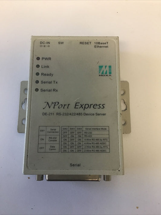 MOXA DE-211 NPORT EXPRESS RS-232/422/485 DEVICE SERVER