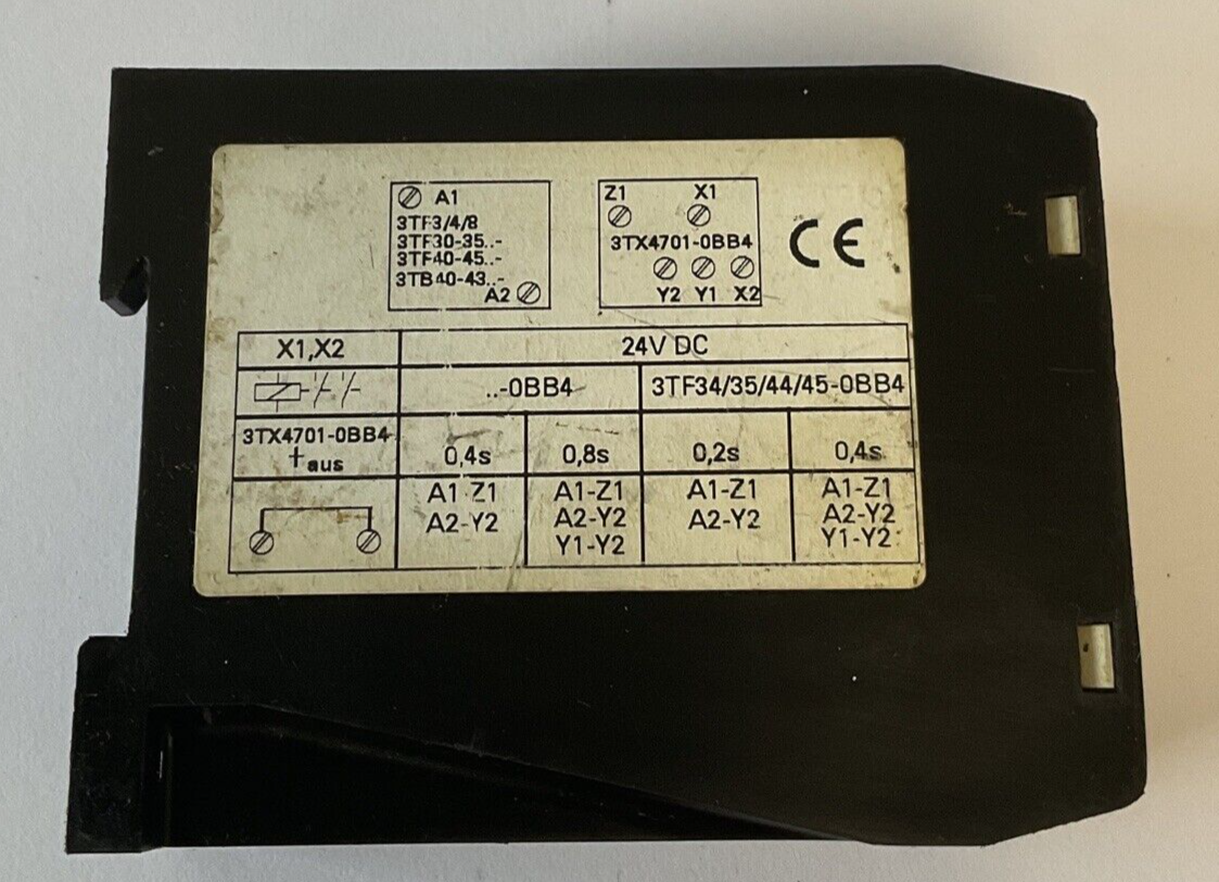 SIEMENS 3TX4701-0B DELAYER 24VDC