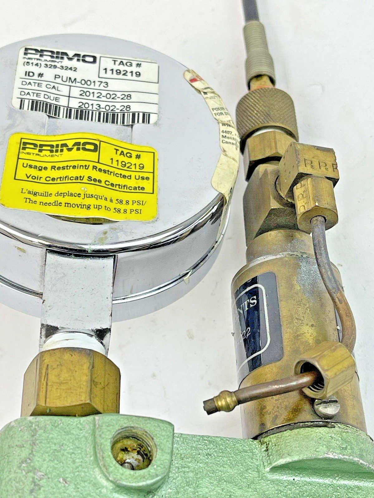 RALSTON INSTRUMENTS - HYDRAULIC HAND PUMP - 0-60 PSI - PUM 00173 - CALIBRATOR