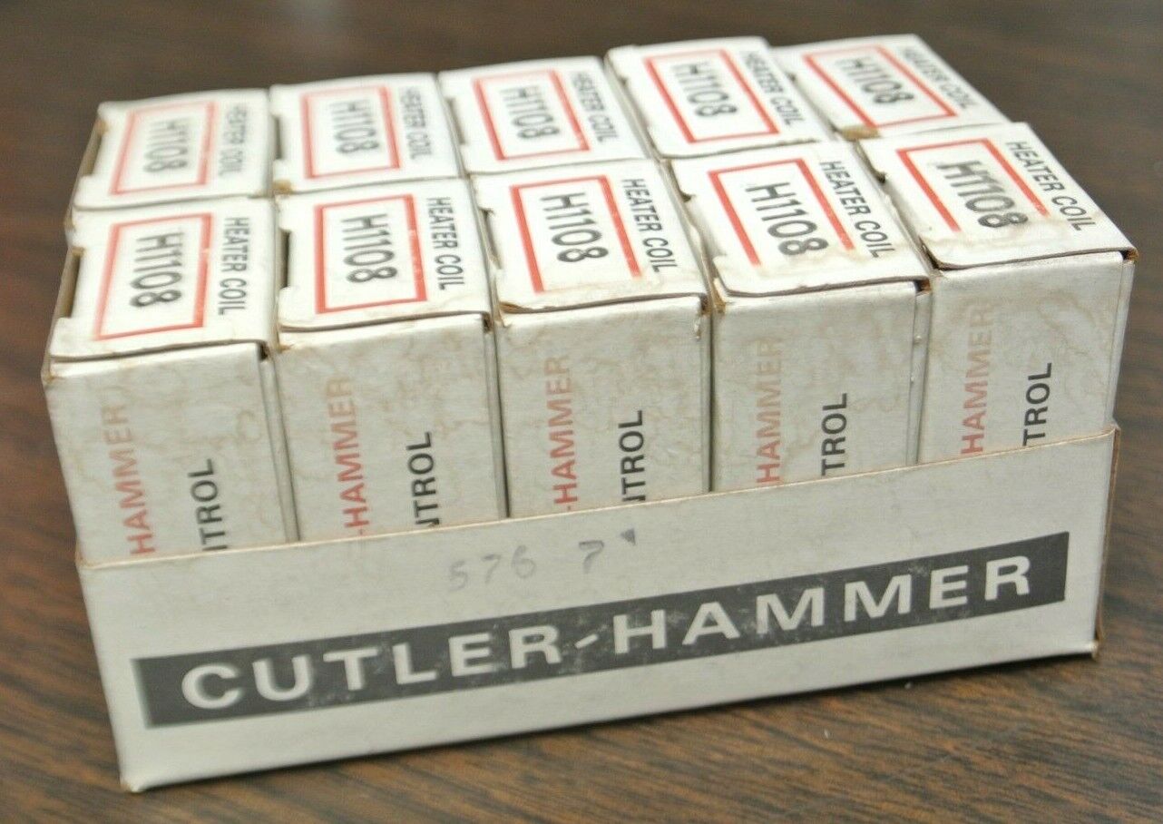 BOX of 10 / CUTLER-HAMMER H1108 / 1108 / OVERLOAD HEATER ELEMENT / NEW SURPLUS