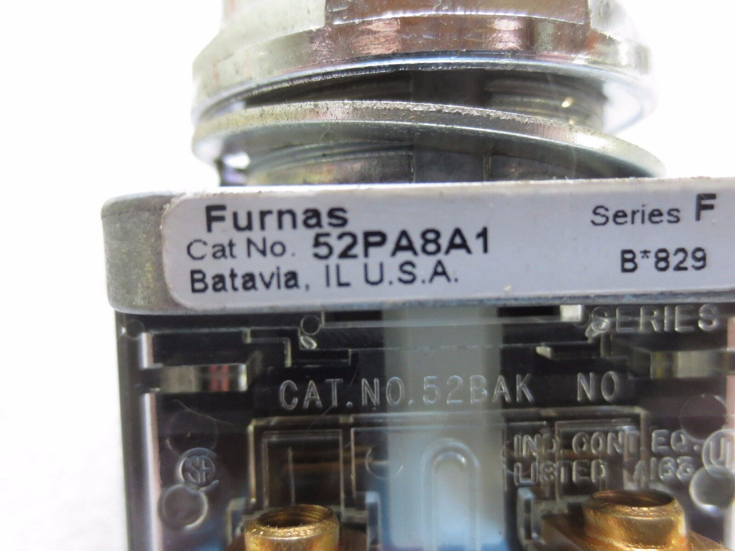 FURNAS  52PA8A1 Ser. F - PUSH BUTTON, BLACK - "START"